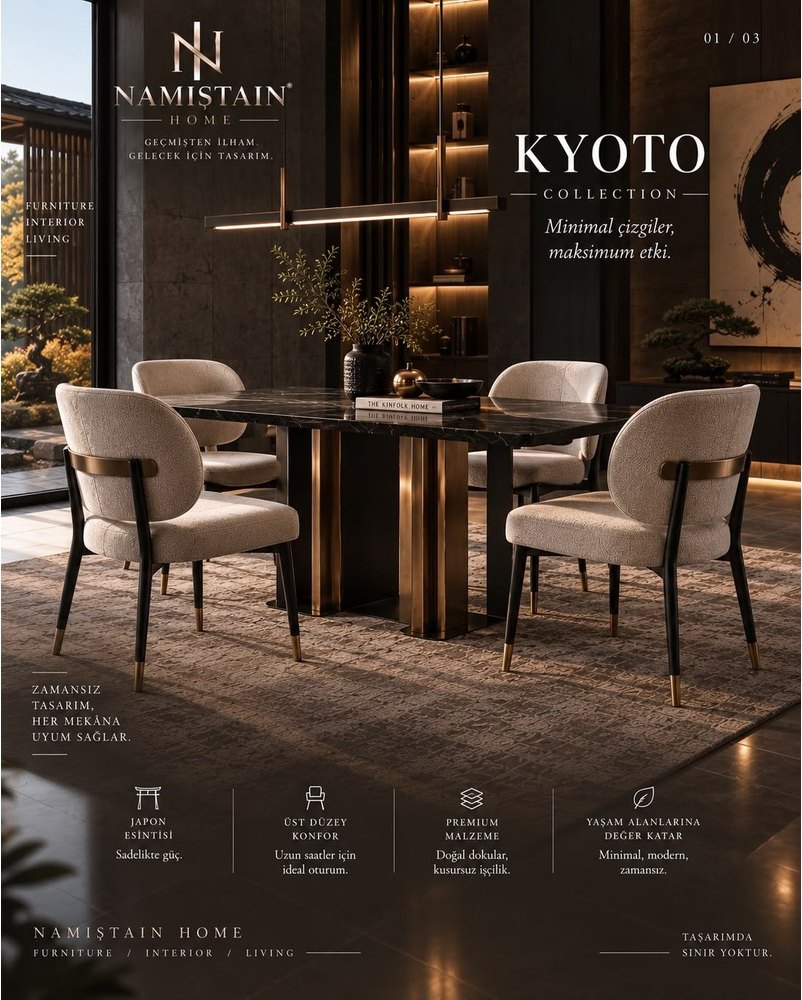 Kyoto yemek masası takımı